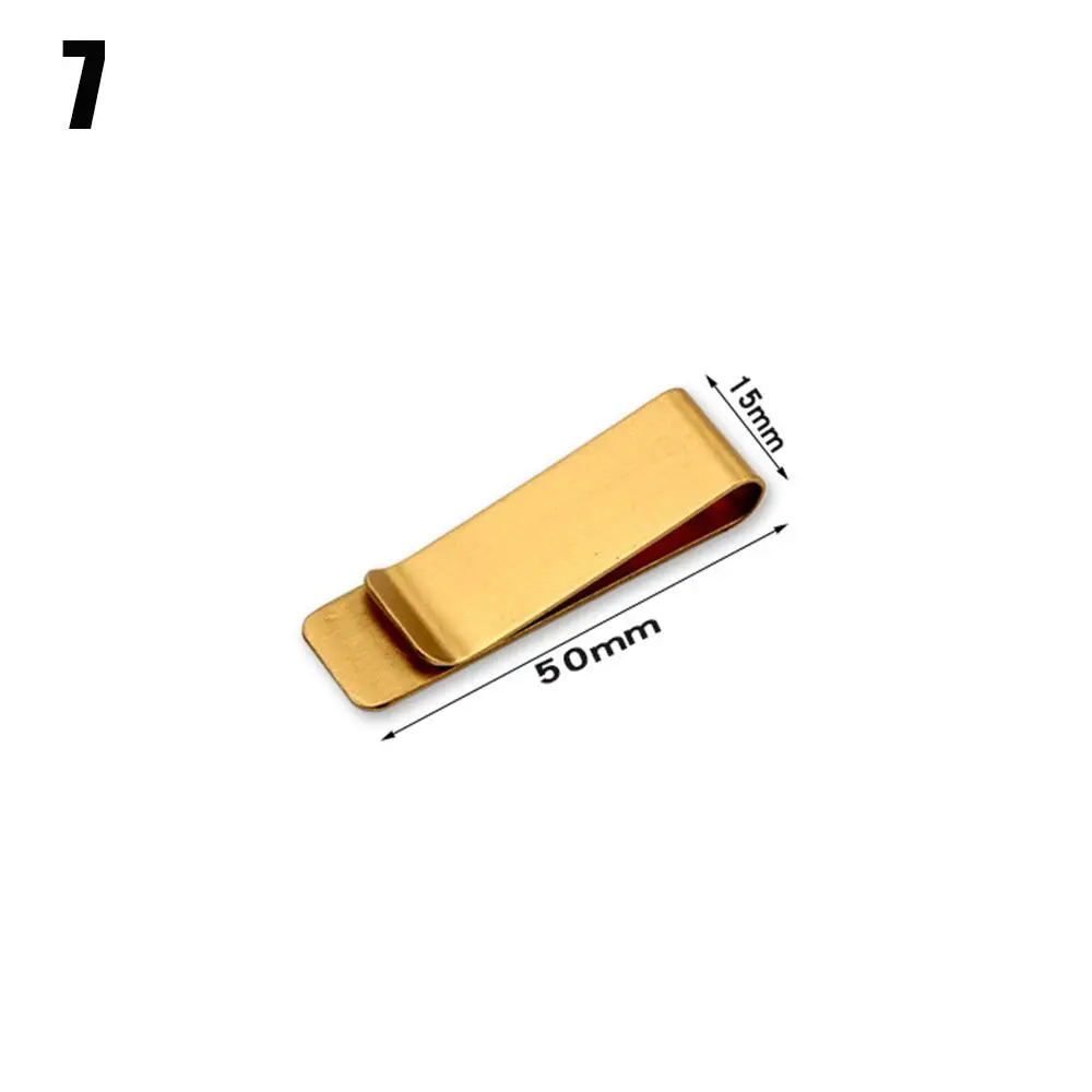 

Stationery Convenient Metal Notebook Holder Handmade Leather Brass Pen Folder Stainless Steel Clips