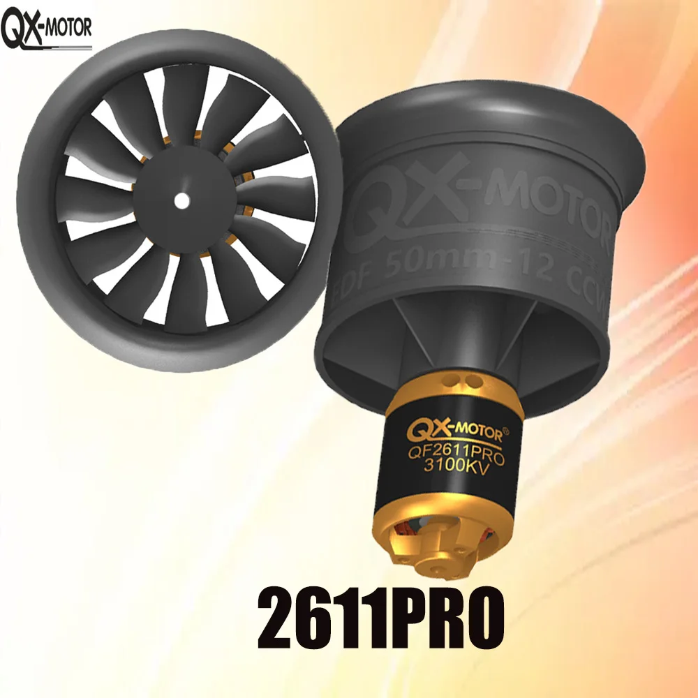 

QX-Motor QF2611PRO 50 мм EDF CW CCW Ducted Fan с 12 лопастями Fan для радиоуправляемых моделей частей