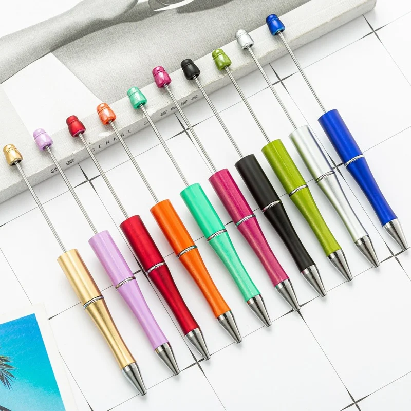 5/10 Pcs Mixed Beaded Ballpoint Pen Creative Beadable Pen Wedding Party Guest Gift Guest Christmas Decor for Home