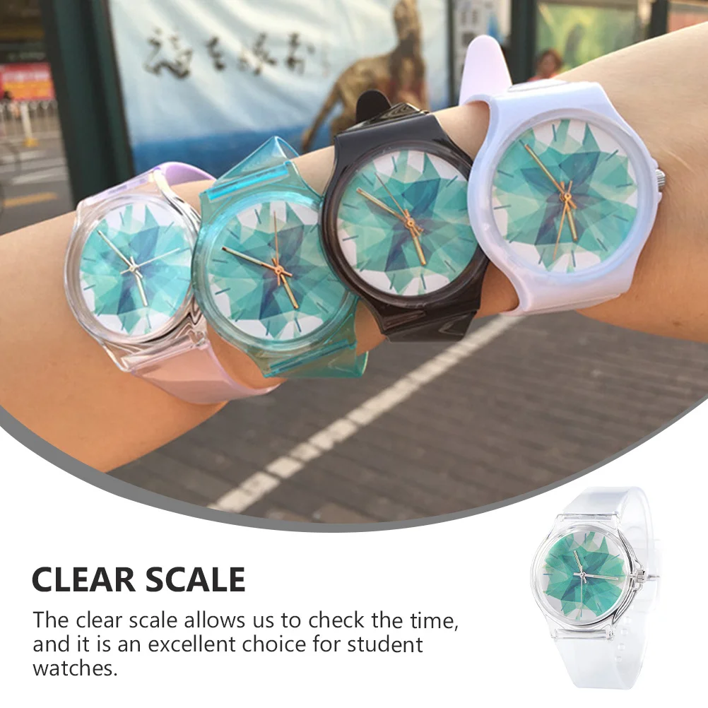 

Casual Wrist Watch Fresh Quartz for Student Transparent Fashionable Simple