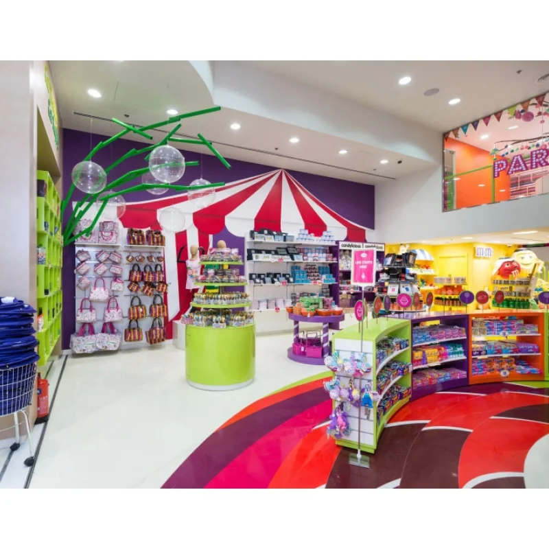 （customized）Modern Style Candy Shop Interior Design Colourful Candy Shop Decorations Furniture Sale