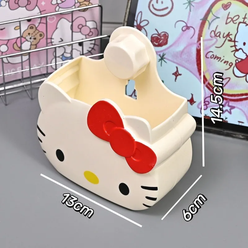 

Kawaii Hello Kitty Cartoon Anime Cute Home Dormitory Washbasin Non Perforated Drain Storage Box Student Girl Gift Wholesale