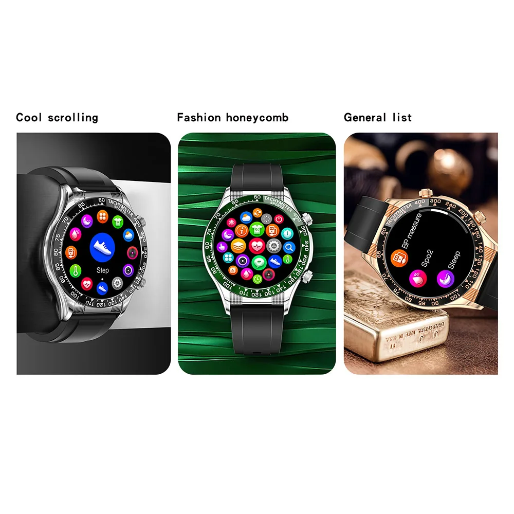 Reloj inteligente deportivo para hombre, pulsera resistente al agua con llamadas, Bluetooth, control del ritmo cardíaco, compatible con Android e IOS, 1,32 pulgadas, 360x360, 2022