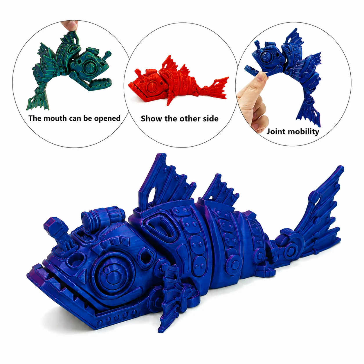3D Printing Fidget Toys - Mainan Ikan Mekanis Cetak 3D, Model