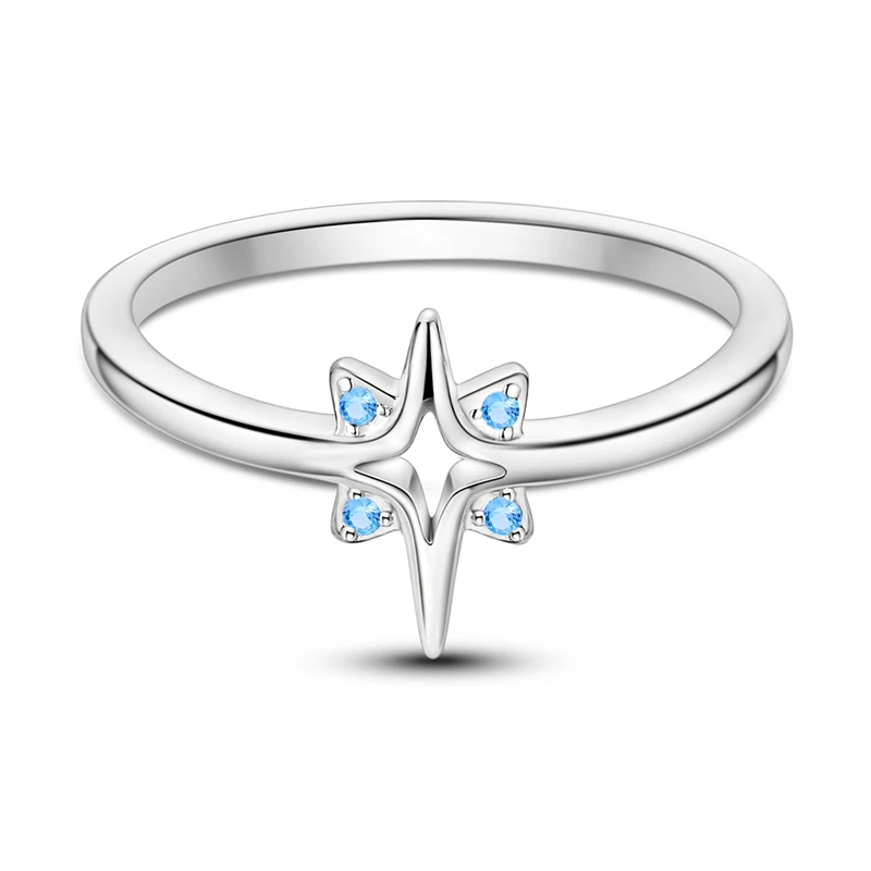 

Original 925 Sterling Silver Sparking Stars Ring For Women Girls Jewelry Birthday Anniversary Gifts