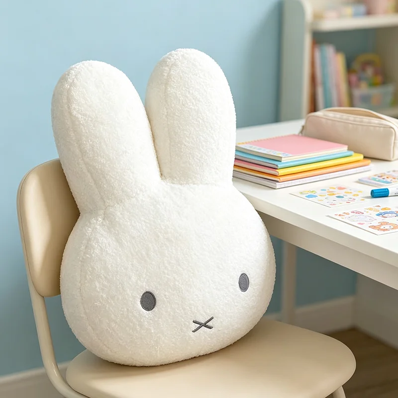 Cute Mify Rabbit Plush Pillow Soft Stuffed Doll Toy Cartoon Bedroom Living Room Home Decoration Comfortable Soft Waist Pad Gift