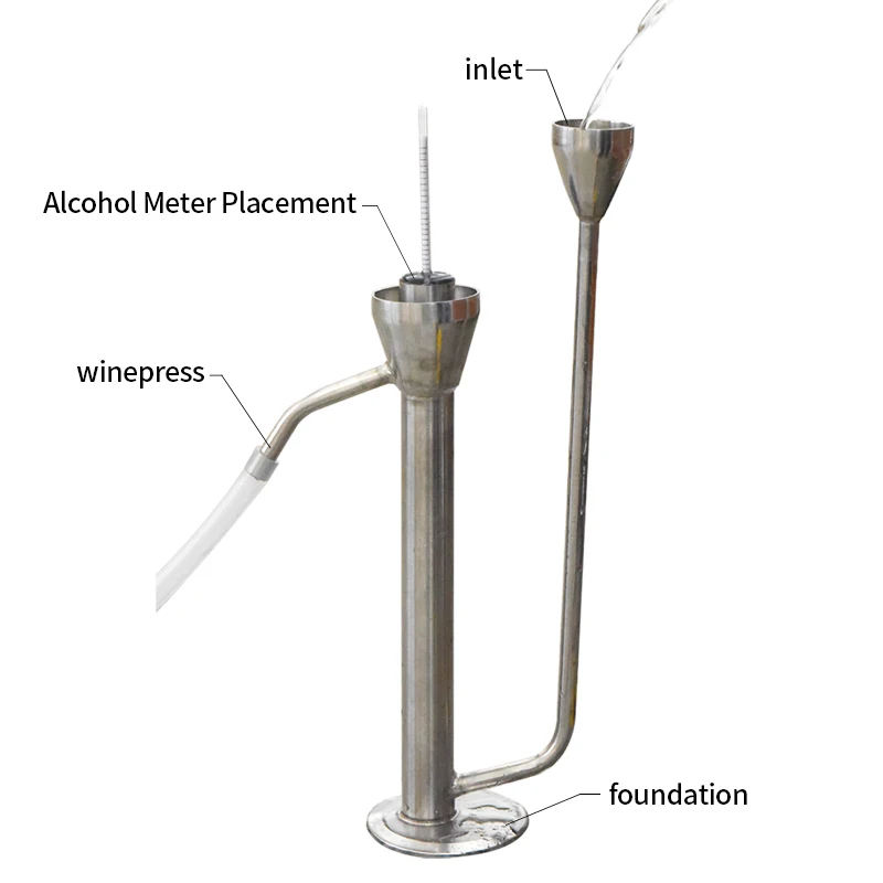 Stainless steel wine outlet measures the alcohol content of brandy and whisky distiller, and alcohol meter parrot measuring tool