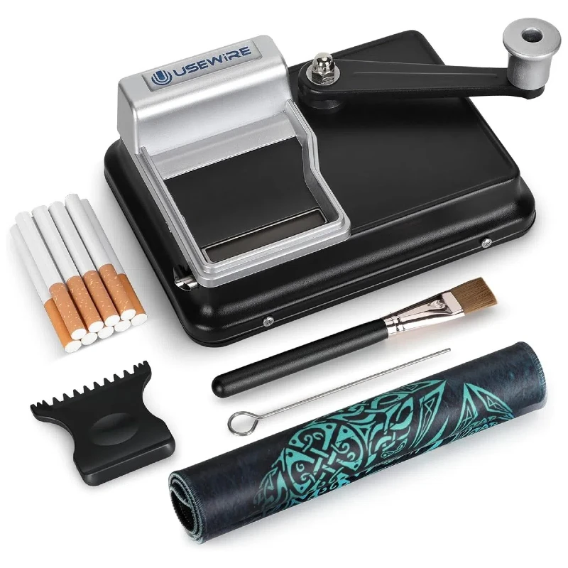 

Машинка для скручивания сигарет, ручная машинка для скручивания табака, подходит для трубок диаметром 0,31 дюйма/8 мм и большинства сигаретных гильз.