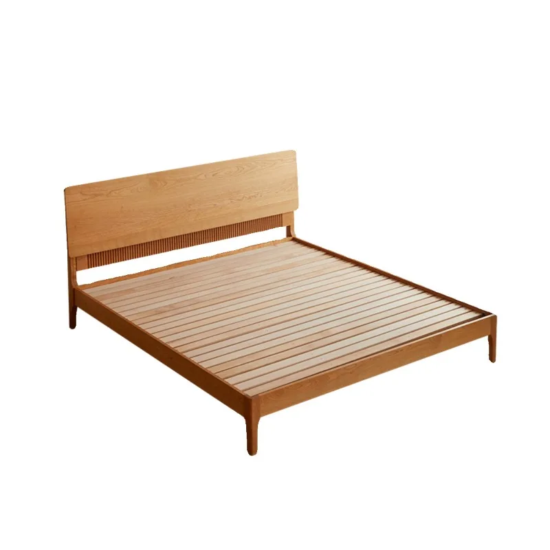 

Nordic all solid wood bed 1.8 meters double bedroom furniture cherry wood all solid wood bed Japanese log wind wood