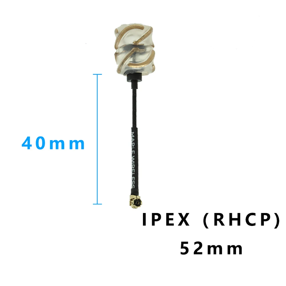 Maple Wireless Light 1S 5.8Ghz 2dBi polarizzazione circolare Lollipop Antenna RHCP IPEX per Acrobee Mobula7 /8 BETAFPV 1S FPV Drone