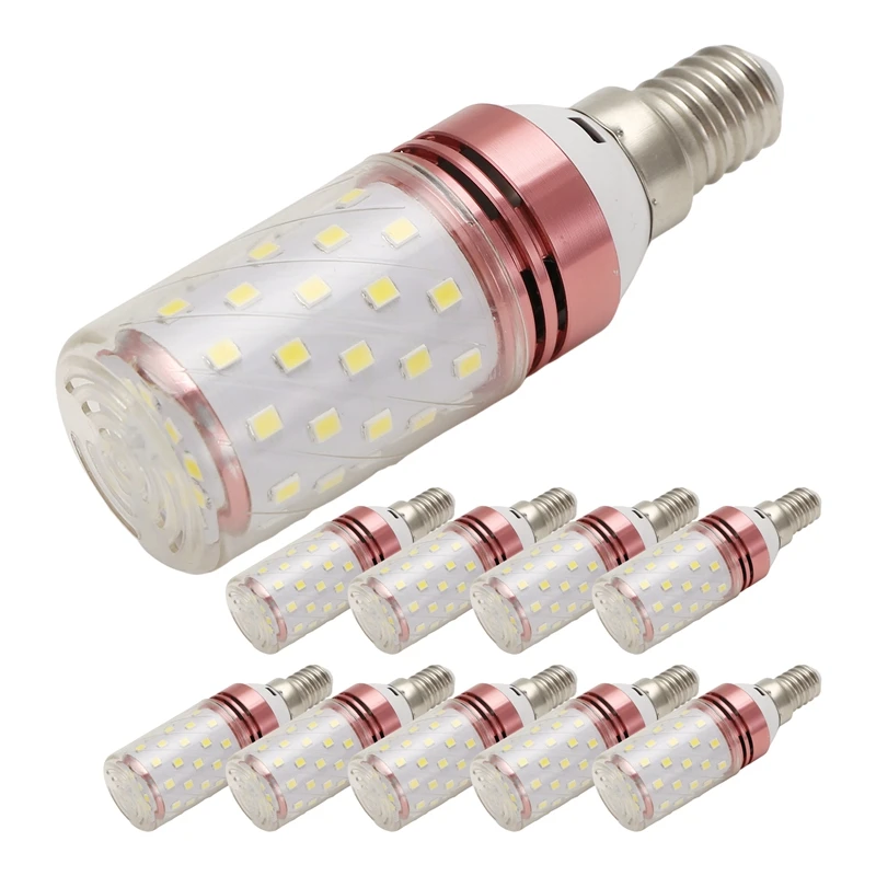 

10Pcs E14 LED Corn Bulb 12W Corn Bulb Replace Halogen Lamps Small Screw-In Smart Energy Efficient Bulb Neutral Light