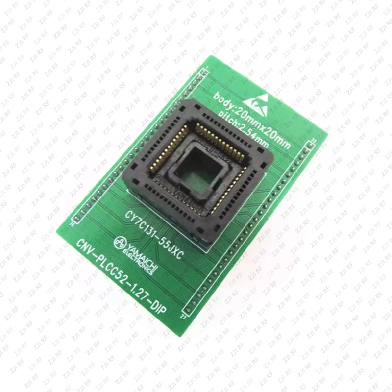 PLCC52/DIP52 PLCC52 Mc68HC11e 20*20mm 2.54mm IC Burning Seat Adapter Testing Seat Test Socket Test Bench in Stock Free Shipping