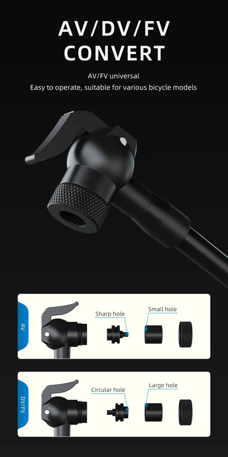 CYCLAMI 1,3 l Split Air Tank Fahrradreifenfüller MTB Road 29' Tubeless Reifenverstärker mit Zylinder für Rennradfahren – Detail 5