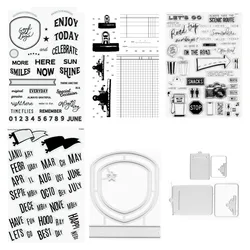 New English Clear  Stamp Cutting Die seal for DIY Scrapbooking / Album Decorative Clear Stamp Sheets A7007