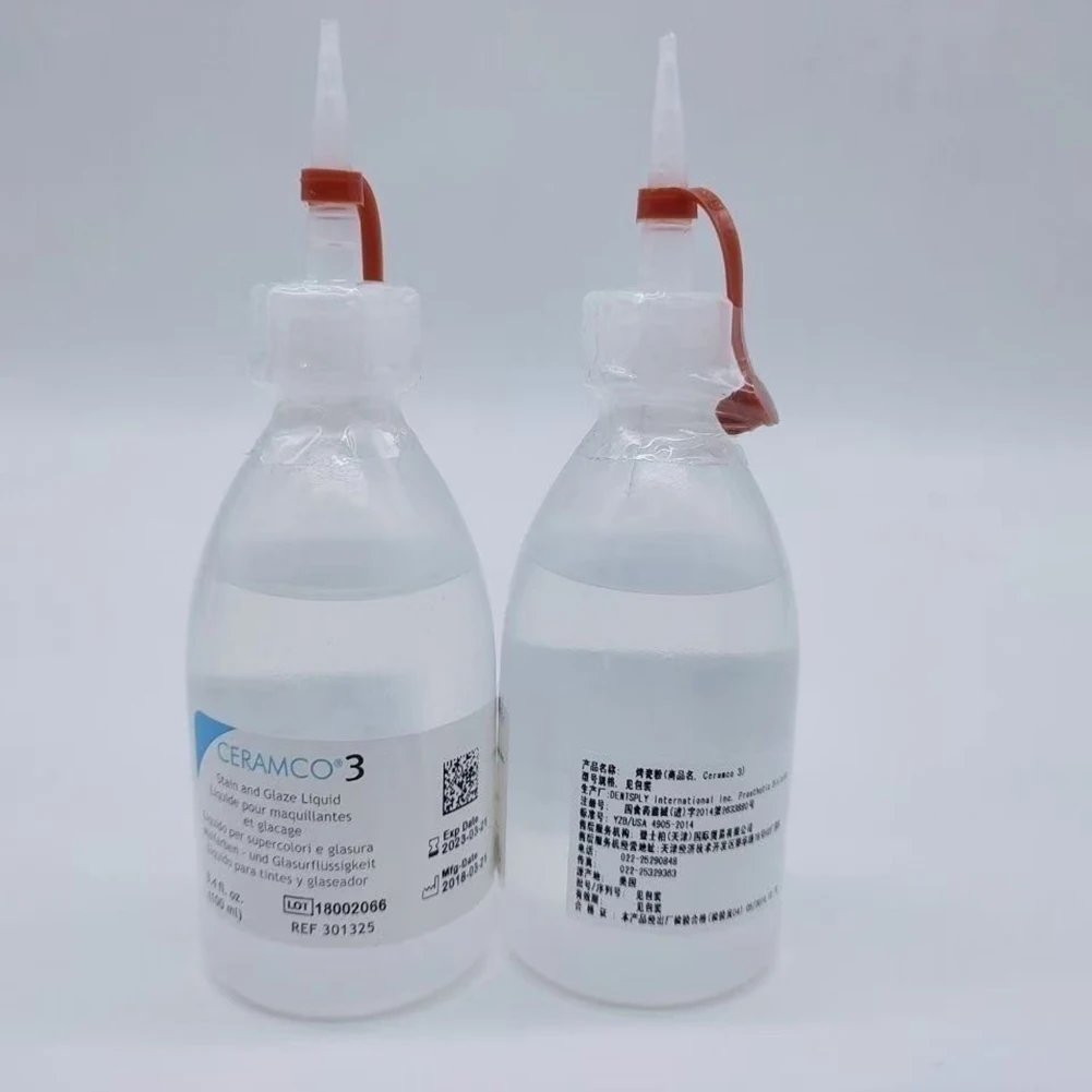 سائل طلاء البقع للأسنان 100 مللي قشرة الخزف مزيج نموذج السائل E/U الأصلي Dentsply Sirona Ceramco 3 مسحوق التزجيج الزائد 24.8 جرام #1