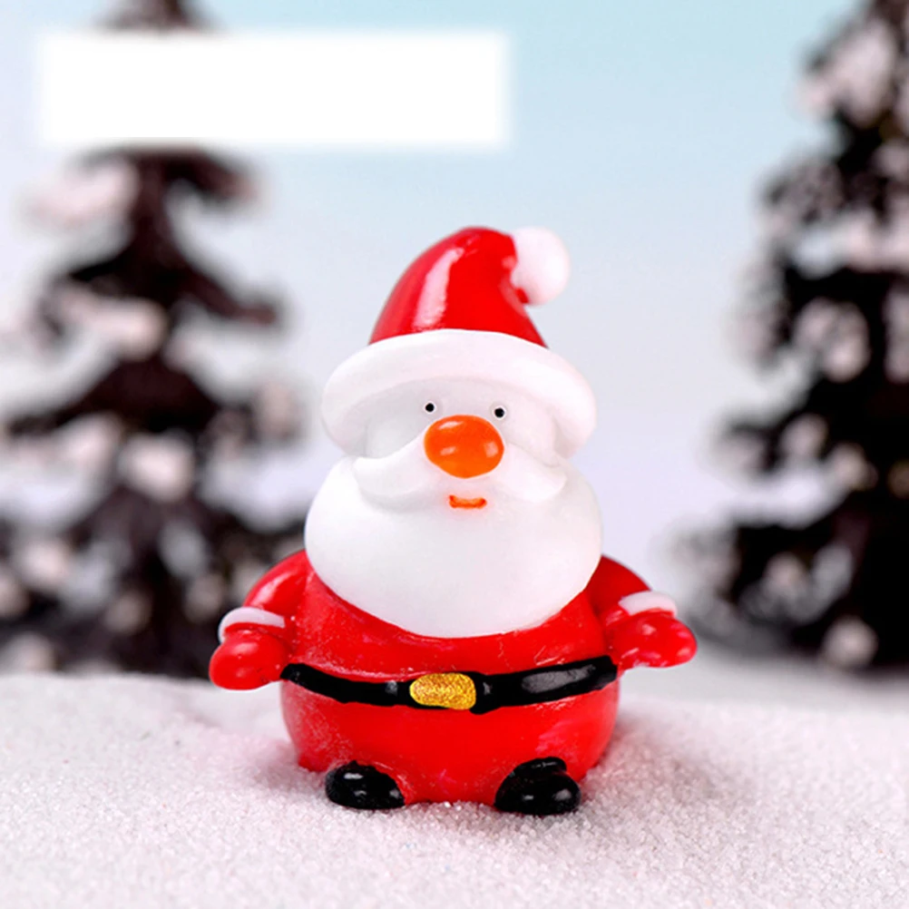 

18 Pcs Snow Scene Ornaments Christmas Decorations Resin Decorate Train Layout Miniature Landscape Accessory