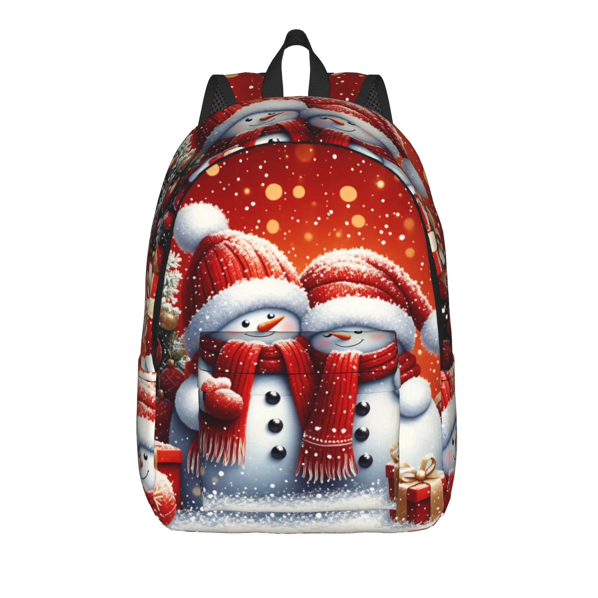 Christmas Santa Snowman Backpack  Elegant Backpacks Boy Outdoor Soft School Bags Design Rucksack