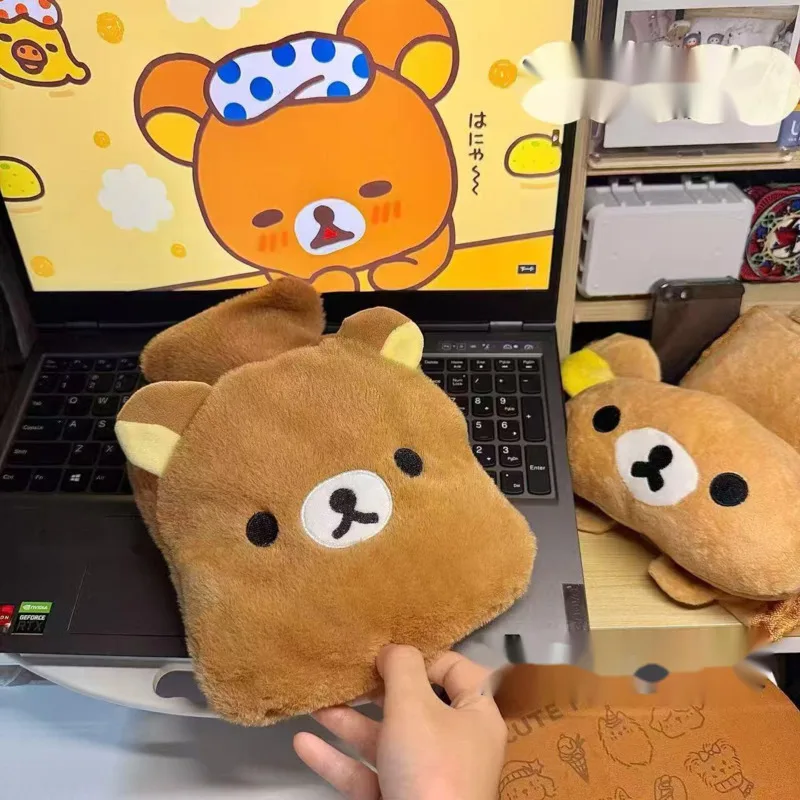 

Cute Rilakkuma Design Plush Hot Water Bottle Warm Hand Pouch Soft Anti Scald Cover Perfect For Winter Home Office Gift Occasions