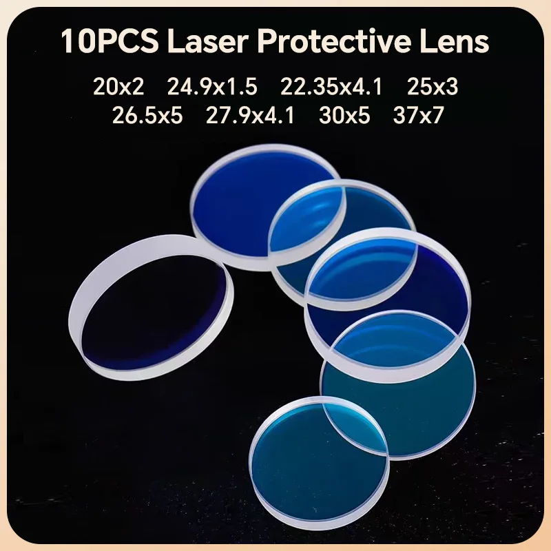 

Optical Fiber Lenses 10PCS Laser Protective Windows Lens 27.9x4.1 22.35x4.1 24.9x1.5 Laser Glasses for Raytools WSX Laser Head