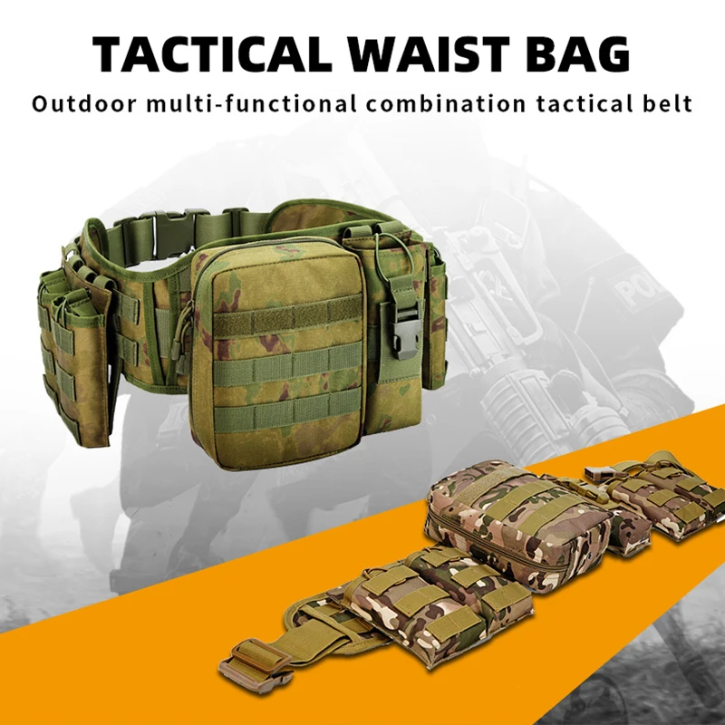 Tactical Molle Waist Bag Training Hiking Shooting Hunting Pistol Holster Bags Outdoor Camping Sport Paintball Combat Bags