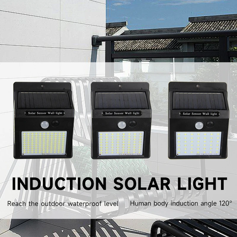 

Solar PIR Motion Sensor Light LED Solar Powered Induction Wall Light Waterproof Outdoor Multifunctional Solar Lamp Spotlight