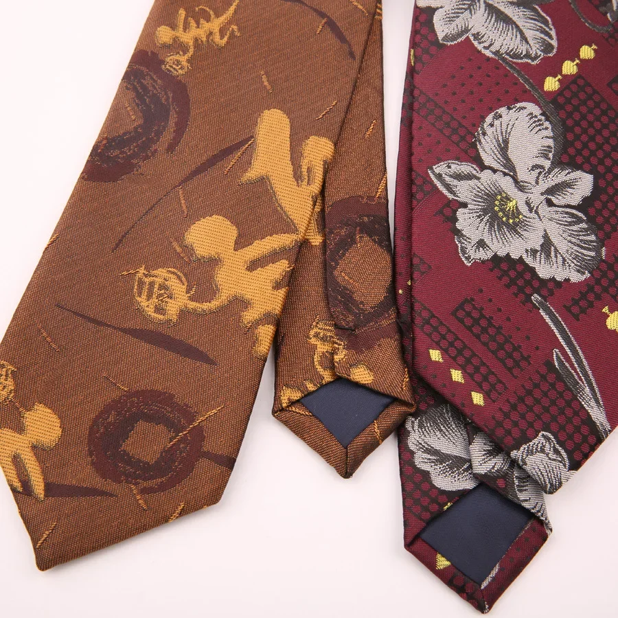 New Arrival 7CM Ties Exquisite Versatile Flower Jacquard Weave Tie Fit Man Women Wedding Party Daily Neckties Birthday Gift