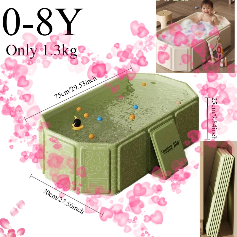 Baby Swimming Bucket Household Bath Tub Adult Pool Children Can Sit Foldable