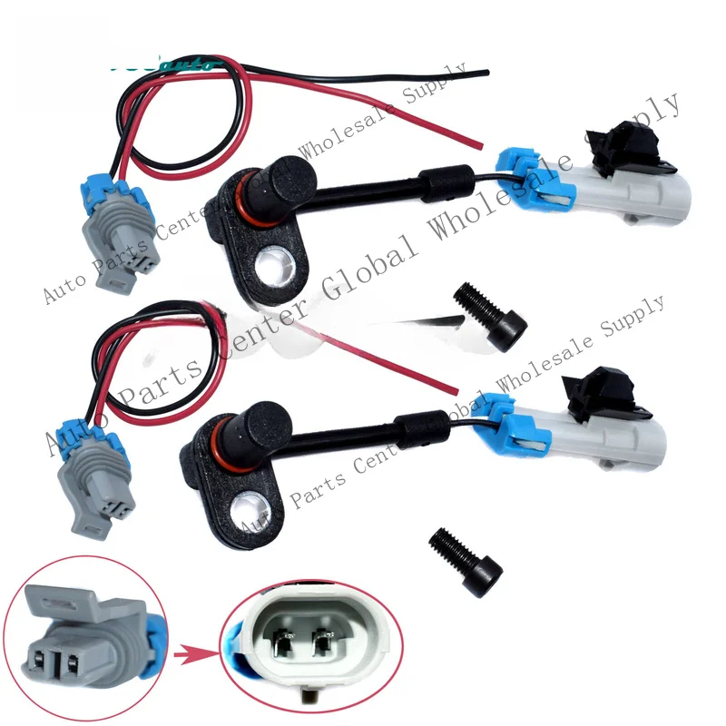 Z+ 4PC ABS Speed Sensor W/ Connector Front Pair For Captiva Equinox Torrent VUE XL7