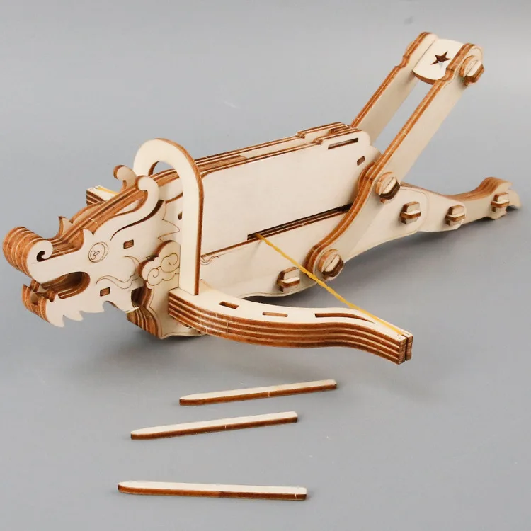 3D Stereo Repeating Crossbow DIY Kit, Science Experiment Tech Project, Hand‑assembly Self‑made Educational Model Material Pack