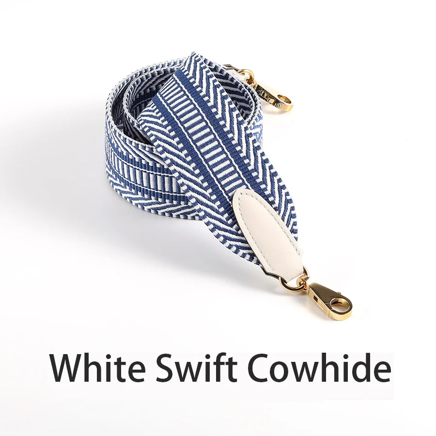 

Replacement 5cm Wide Woven Canvas Strap Hand-Stitched Cowhide Leather Shoulder Strap Bag Strap For Kelly Bag