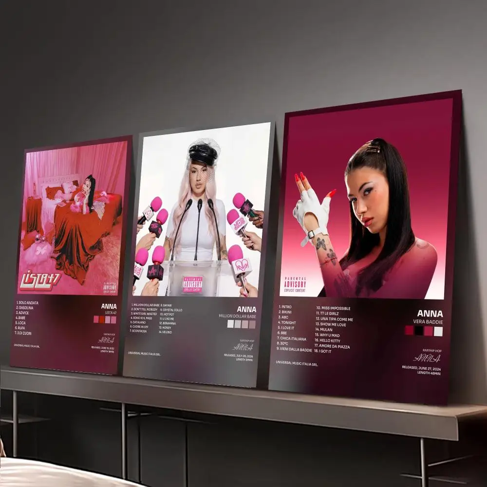 Singer A-ANNA Poster Home Wall Decoration Artwork for Bedroom Office Living Room Interior Display