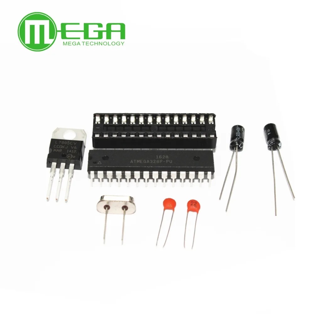 부트 로더 없는 ATMEGA328P-PU, 딥 소켓, 16MHz 크리스탈 키트