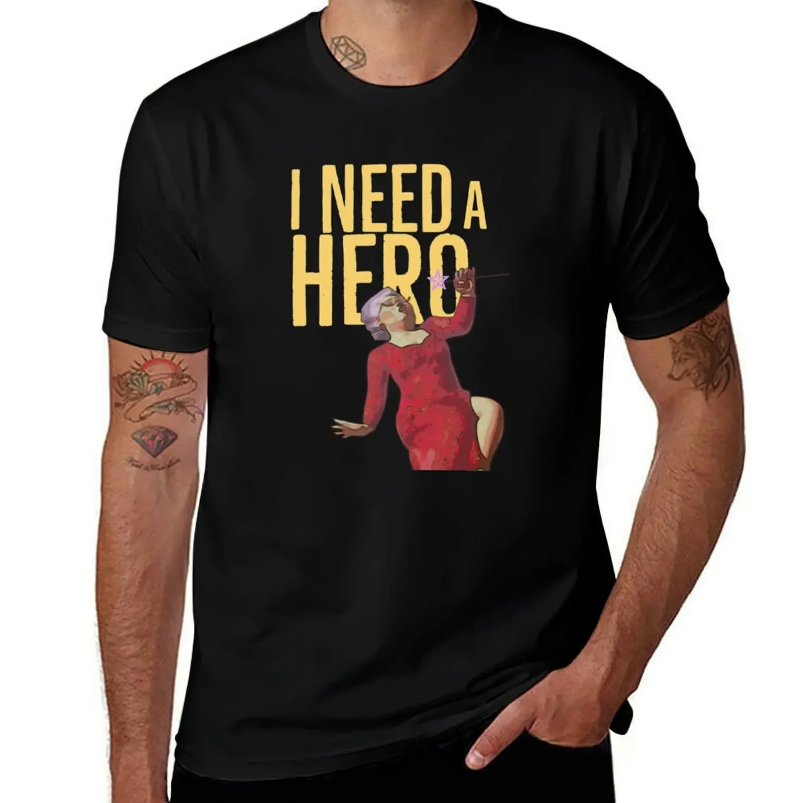 

I NEED A HERO - FAIRY GOD MOTHER T-Shirt vintage korean fashion vintage t shirts mens t shirt graphic