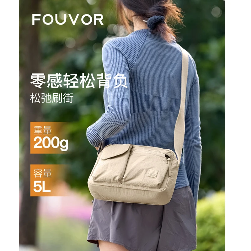 

Fouvor Minimalist Women Shoulder Bags Wear Resistant Waterproof Oxford Cloth Multi Pocket Crossbody Commute Bag Ladies 3071-03