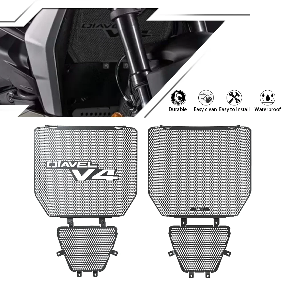 

2023 2024 DIAVEL V4 Radiator Guard Grille And Oil Cooler Guard Set Protector Protection For Ducati Diavel V4 Motorcycle Aluminum