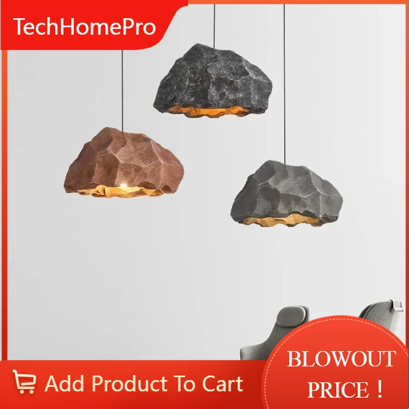 TechHPWabi Sabi LED Pendant Light Nordic Ceiling Pendant Lamp For Living Dining Room Bedroom Creative