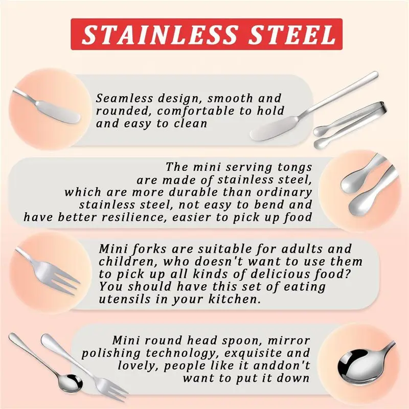 BMBY-Cheese Butter Spreader Knives Set 32 Pieces Charcuterie Accessories Stainless Steel Butter Knives Serving Tongs (Silver)