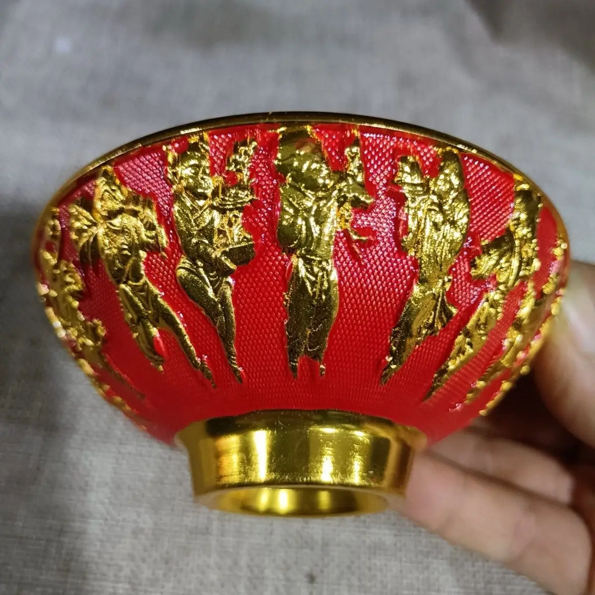 Antique collection colorful eight immortals crossing the sea map bowl shape end fine workmanship