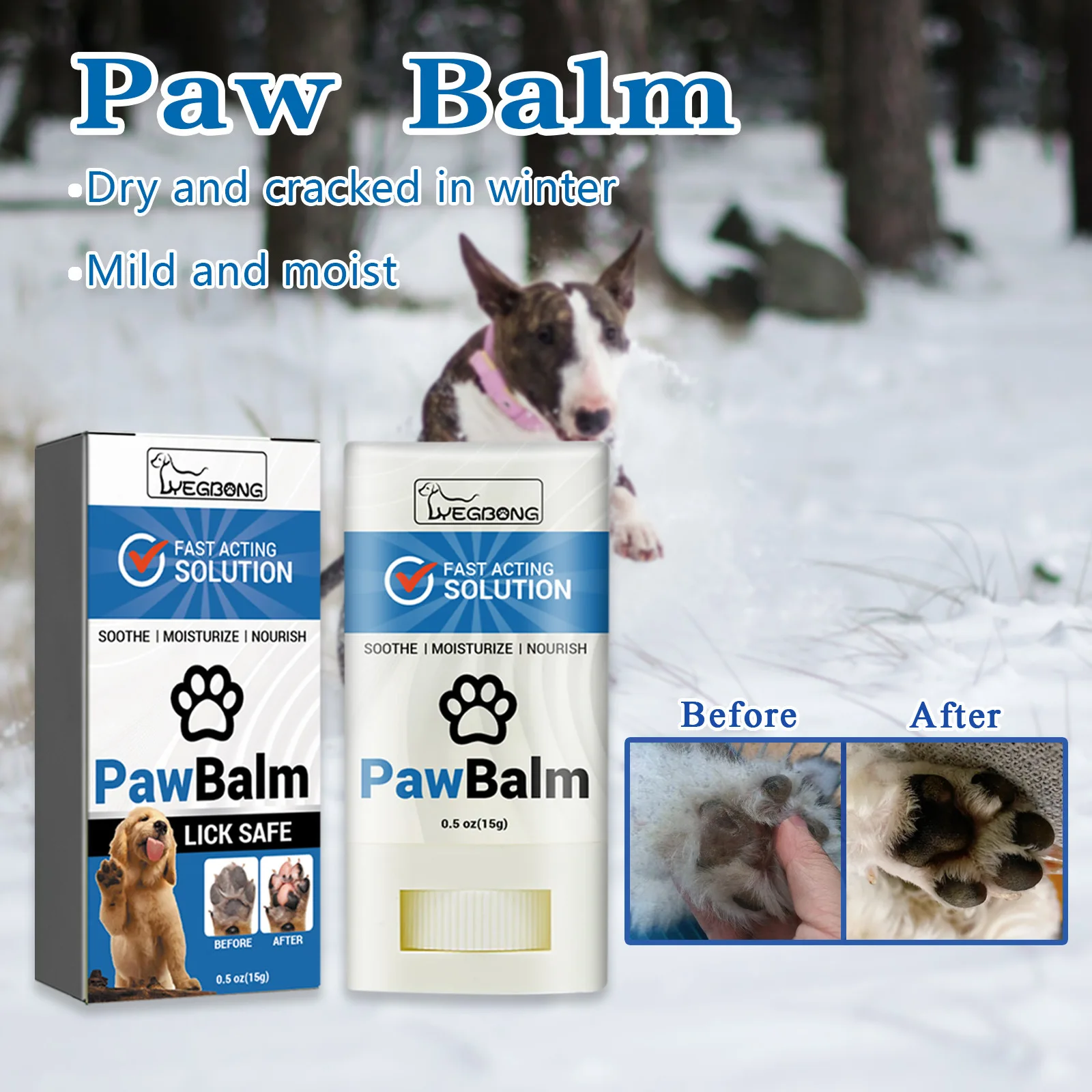 Dog Paw Balm Kitten Foot Moisturizing Paw Soother Protection Dry Cracked Paws Nose Repair Cat Foot Pad Wax Pet Feet Care Cream