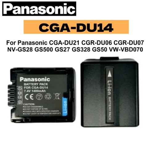 Original 1400mAh CGA-DU21 CGA-DU14 CGR-DU06 CGR-DU07 Camera Battery For Panasonic NV-GS28 GS500 GS27 GS328 GS50 VW-VBD070