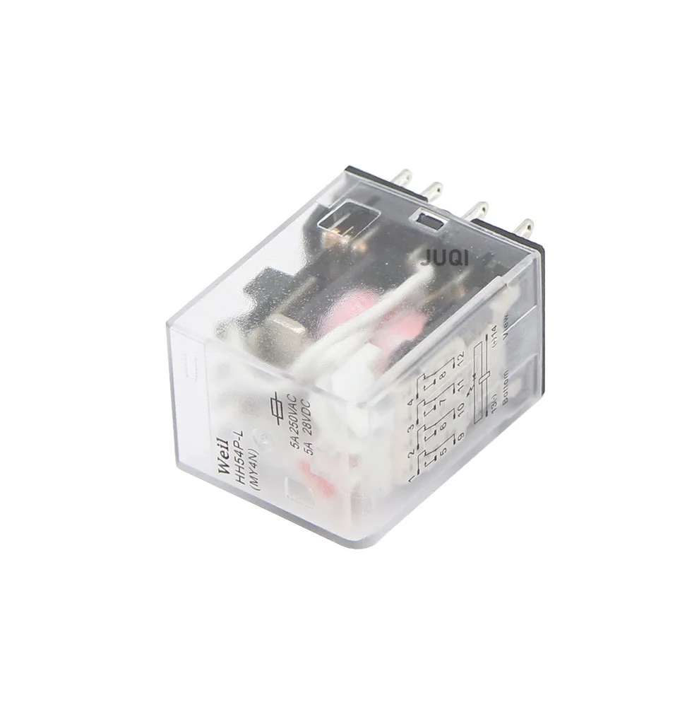 1PCS MY4NJ NEW HH54PL small Electromagnetic General Purpose 14 pins Relay DC 12V 24V 36V 48V 110V 220V 380V Coil 4NO 4NC