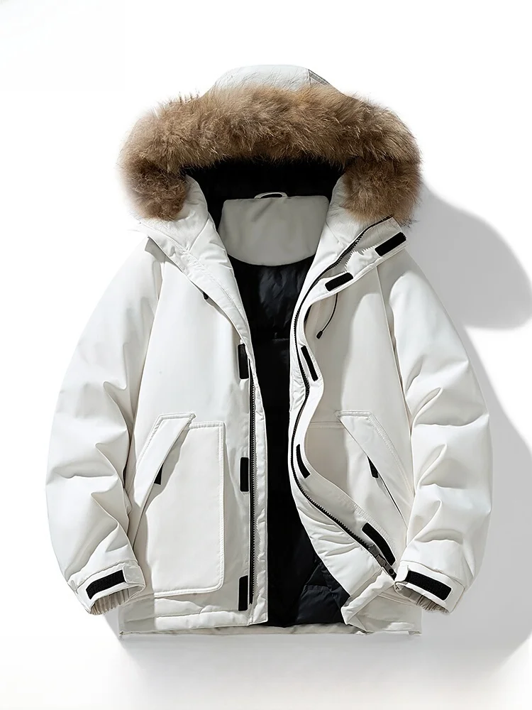 

Зимняя мужская утепленная пуховая парка TUCANO: теплая повседневная куртка на молнии из полиэфирного волокна