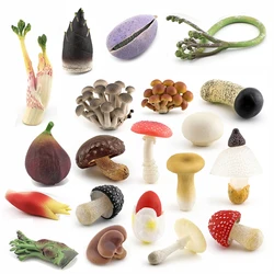 Simulation Vegetable Plant Mushrooms Amanita Muscaria Figurines Fairy Garden Decor Miniature Statue Educational Model Figure Toy