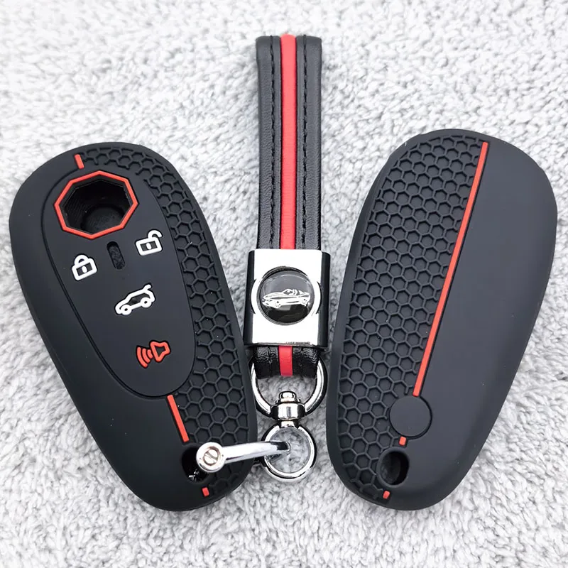 Silicone Car Remote Key Cover Case Shell for MG Car Key Bag Cyberster Car Key Set All Inclusive High-End Feeling Fob Accessories