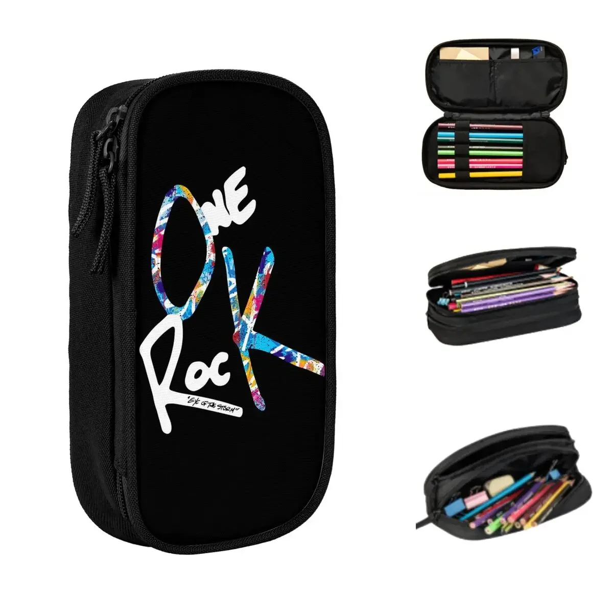 One Ok Rock Eye Of The Storm Pencil Cases Big Capacity Pen Bags Pen Box Pencil Pouch For Boys Girls Students Stationery School