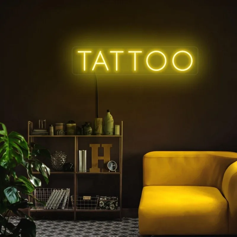 Tattoo Neon Sign LED Neon Signs for Tattoo Shop Office Wall Decor,Dimmable Led Light,Tattoo Artist Neon Sign,Tattoo Studio Decor