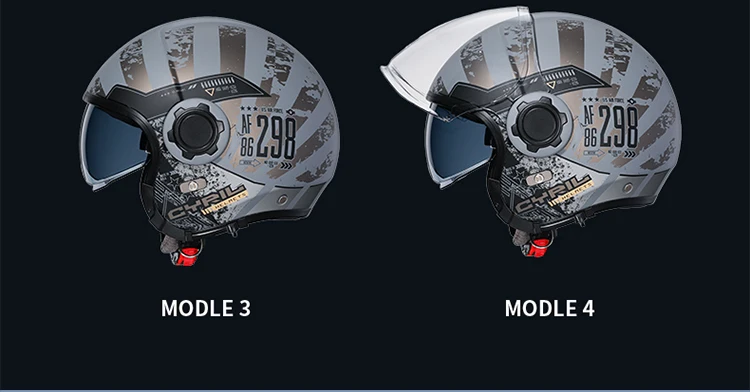Modular Motorcycle Helmet Full Face Open Face Retro Helmets DOT ECE APPROVED CYRIL OP12A Capacete De Moto Masculino