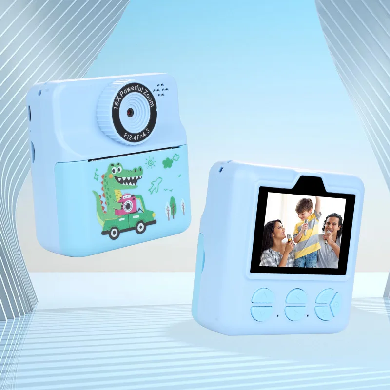 Caméra jouet multifonctionnelle transfrontalière pour enfants, caméra Polaroid instantanée avec impression Selfie, Mini caméra Portable compacte