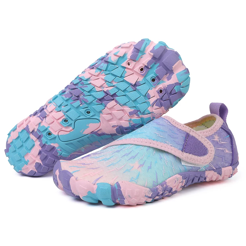 New KID Summer Soft-Soled Aqua Shoes Parent-Child Vacation Beach Swimming Shoes Student Quick Drying Water Sports Shoes 27-36#