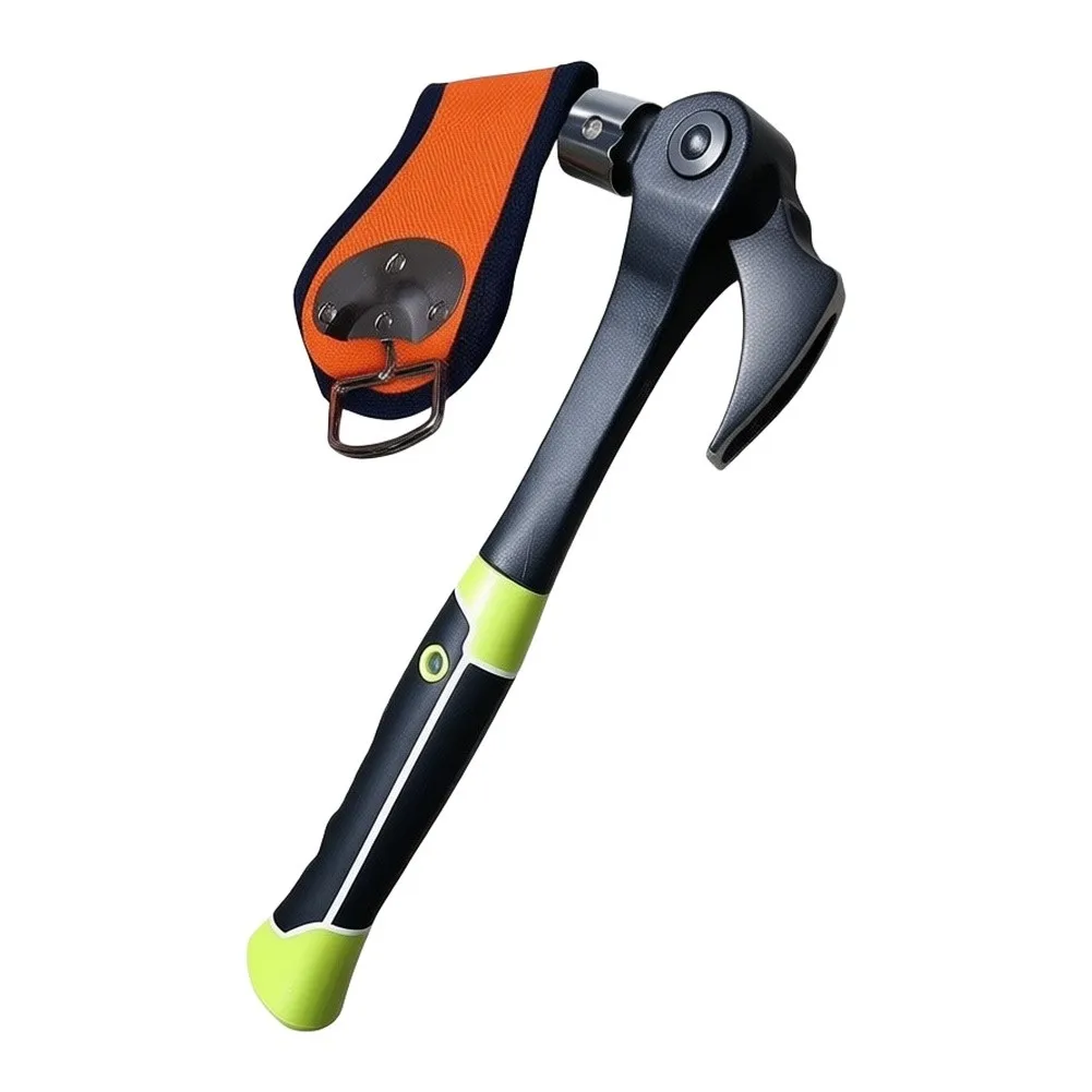 Adjustable Angle Claw Hammer for Nail Driving Extraction and General Construction Use with Steel and Magnetic Features